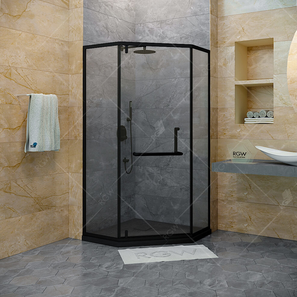 Душевой уголок RGW Hotel HO-084B 900*900 мм (черный/прозрачное)