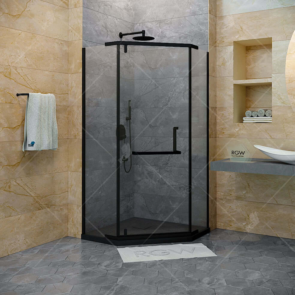 Душевой уголок RGW Hotel HO-081B 900*900 мм (черный/прозрачное)