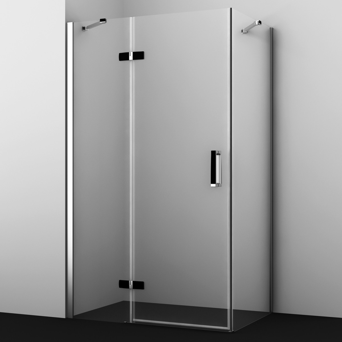 Душевой уголок WasserKRAFT Aller 10H06LBLACK 1200*800 мм (хром/прозрачное)