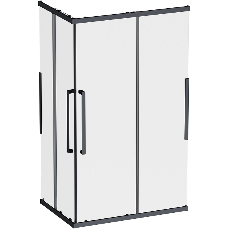Душевой уголок AM.PM Func Square Slide W84G-403-12090-BТ 1200*900 мм (черный матовый/прозрачное)
