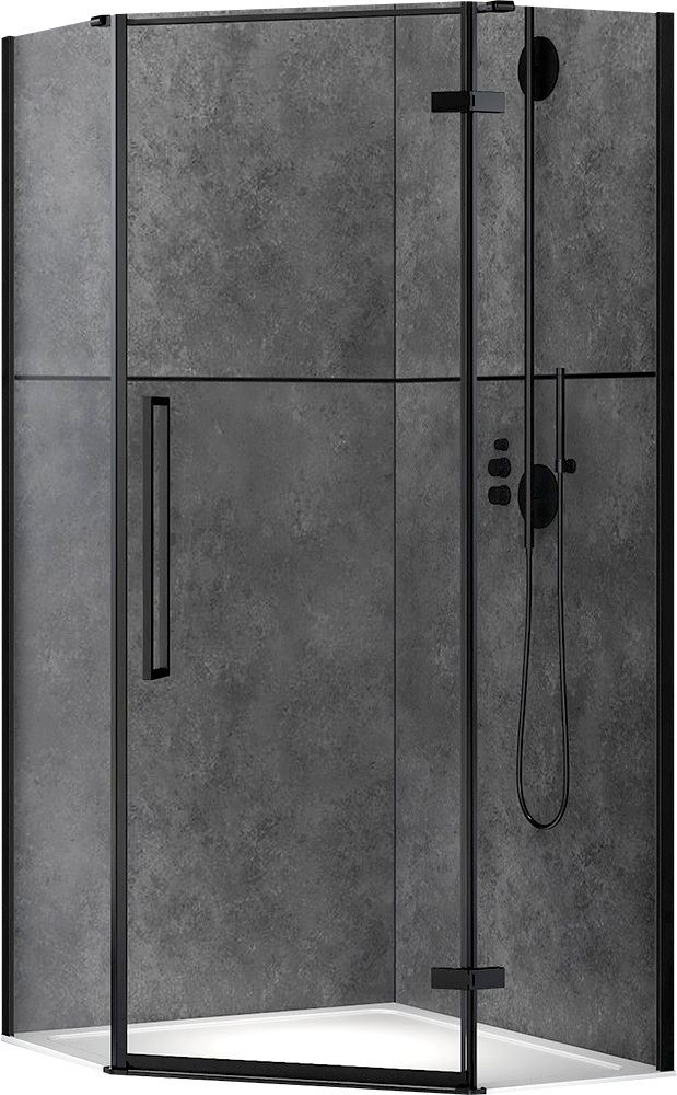 Душевой уголок Abber Ewiges Wasser AG05080B 800*800 мм (черный/прозрачное)