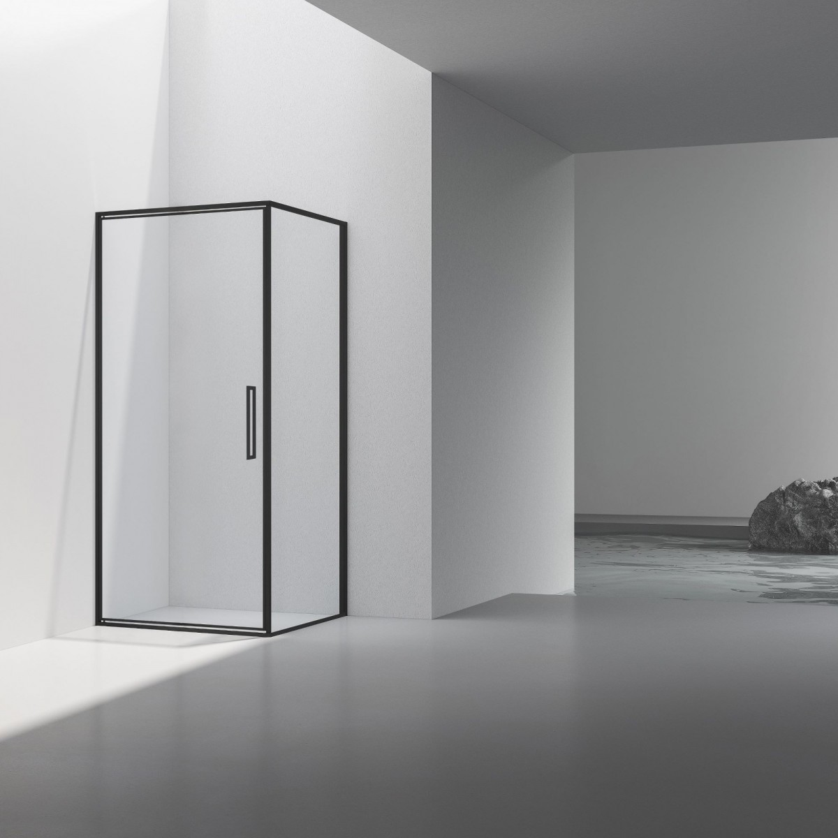 Душевой уголок Vincea Slim 8mm VSR-4SLP9090CLB 900*900 мм (черный/прозрачное)