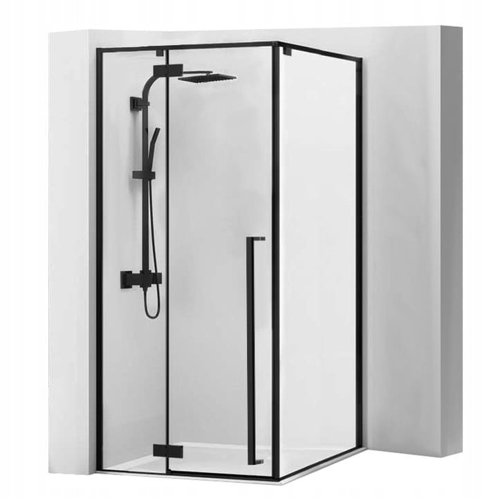 Душевой уголок Rea Fargo REA-K6318 900*900 мм (чёрный матовый/прозрачное)