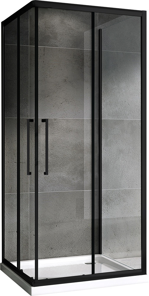 Душевой уголок Abber Schwarzer Diamant AG02080BH-S80B 800*800 мм (черный/прозрачное)