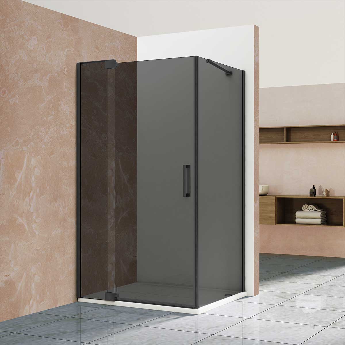 Душевой уголок Vincea Extra VSR-1E809090CGB 800/900*900 мм (черный/тонированное)