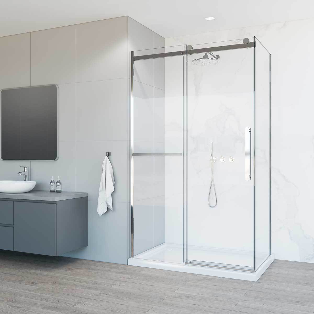 Душевой уголок Vincea Como Soft VSR-1CS8012CL 1200*800 мм (хром/прозрачное)