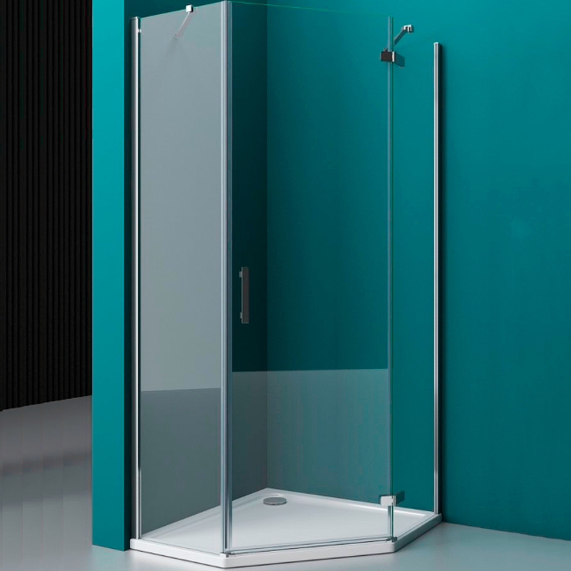 Душевой уголок BelBagno KRAFT-P-1-90-C-Cr-R 900*900 мм (хром/прозрачное)