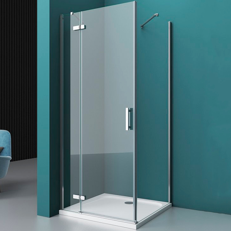 Душевой уголок BelBagno KRAFT-A-12-80-C-Cr-L 800*800 мм (хром/прозрачное)
