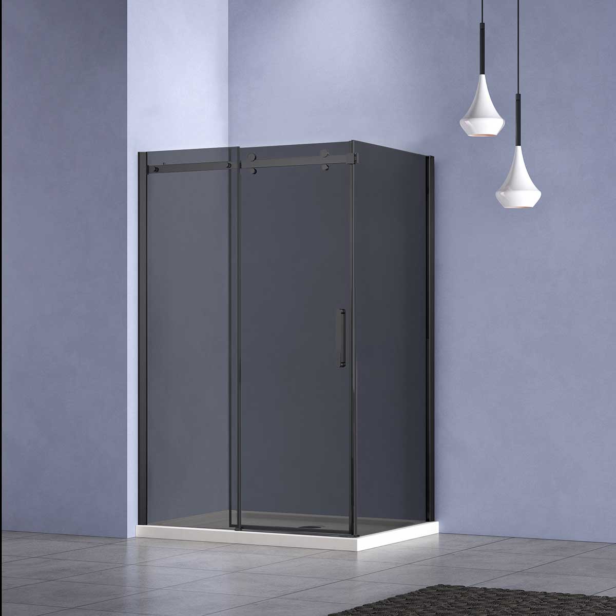 Душевой уголок Vincea Como-N VSR-4CN9016CGB 1600*900 мм (черный/тонированное)