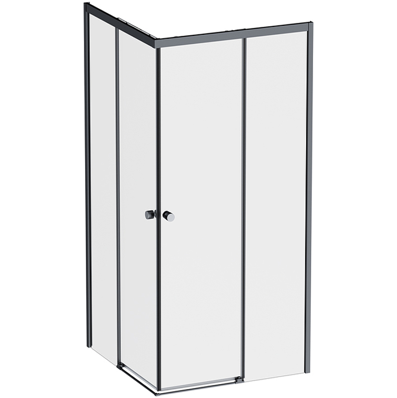 Душевой уголок AM.PM X-Joy Square Slide W94G-403-9090-BТ 900*900 мм (черный матовый/прозрачное)