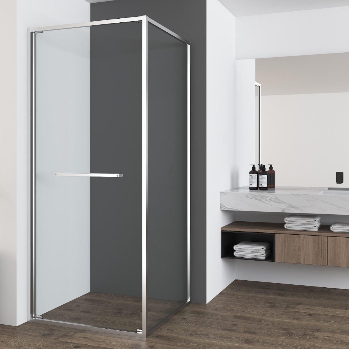 Душевой уголок Vincea Tesi VSRW-7TS9012CL 1200*900 мм (хром/прозрачное)