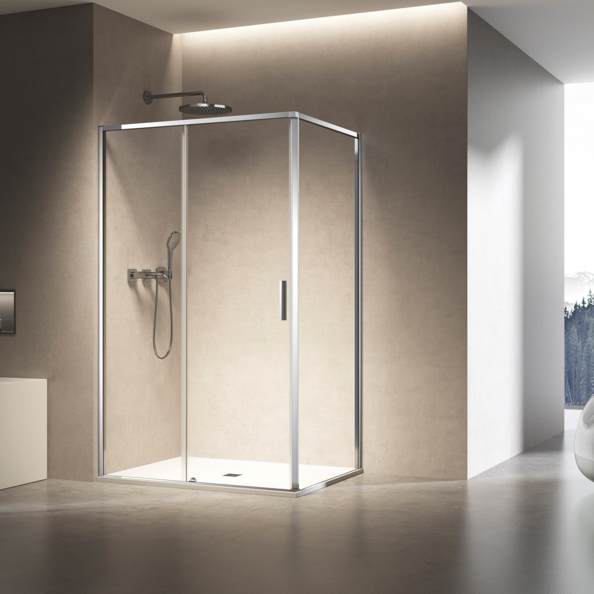 Душевой уголок Vincea Slim 8mm VSR-6SL8011CL 1100*800 мм (хром/прозрачное)