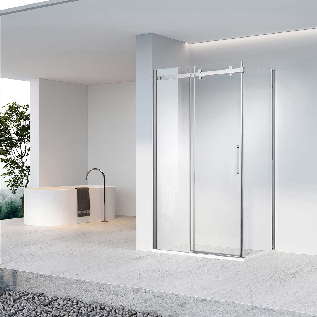 Душевой уголок Vincea Como-N VSR-4CN8016CL 1600*800 мм (хром/прозрачное)