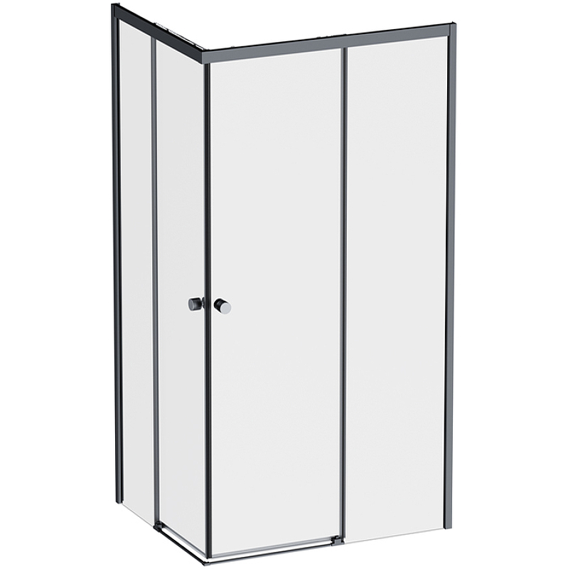 Душевой уголок AM.PM X-Joy Square Slide W94G-403-10080-BТ 1000*800 мм (черный матовый/прозрачное)