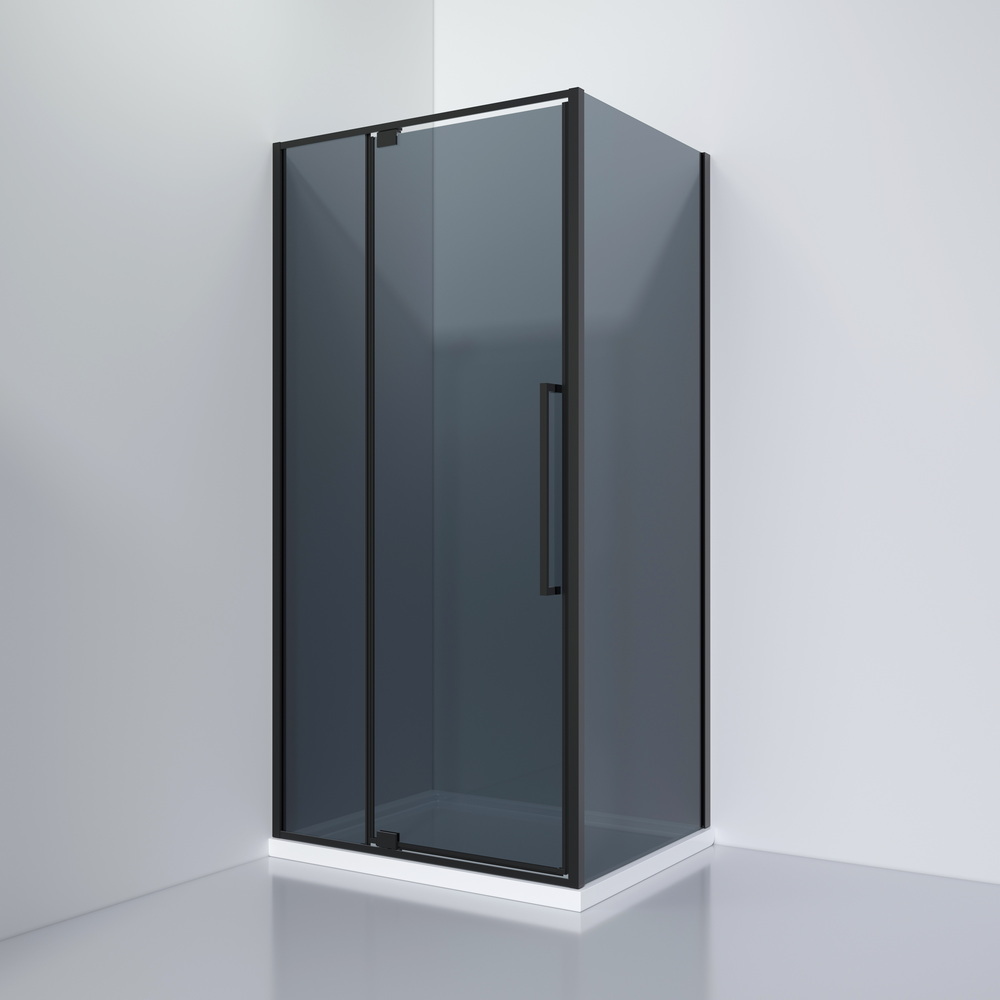 Душевой уголок Black&White Stellar Wind S812 BG 900*900 мм (черный матовый/тонированное)