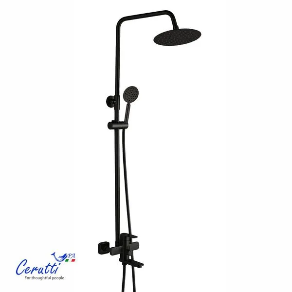Душевая стойка Cerutti SPA Ovidio RSMB CT12078 (чёрный матовый)