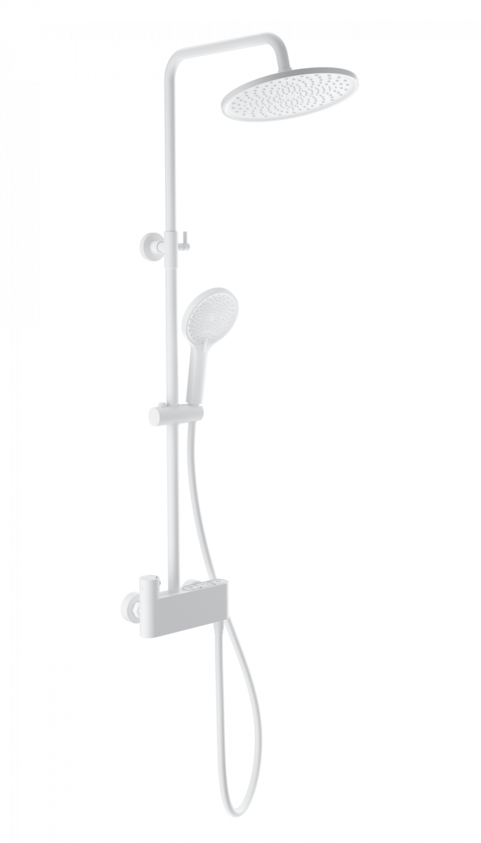 Душевая система Wonzon & Woghand MUSE Corno WW-B3110-MW (белый матовый) с термостатом