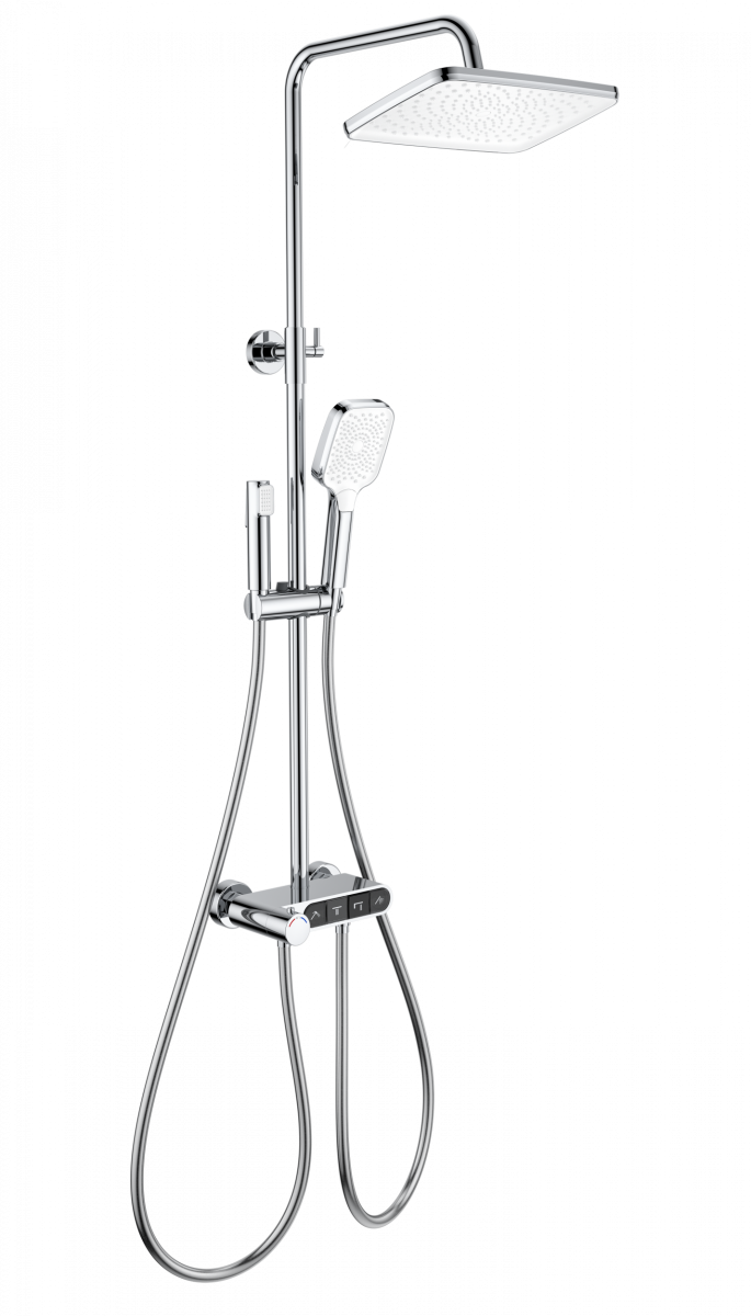 Душевая система Wonzon & Woghand MUSE Corno WW-B3112-CR (хром) с термостатом