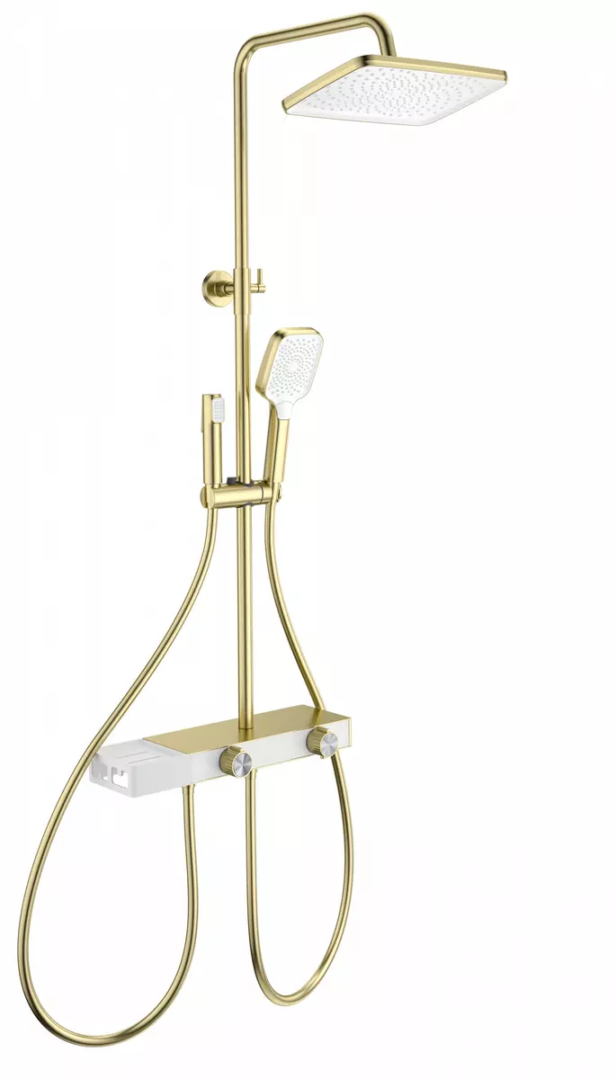 Душевая система Wonzon & Woghand Shelf WW-B4161-BG (брашированное золото)