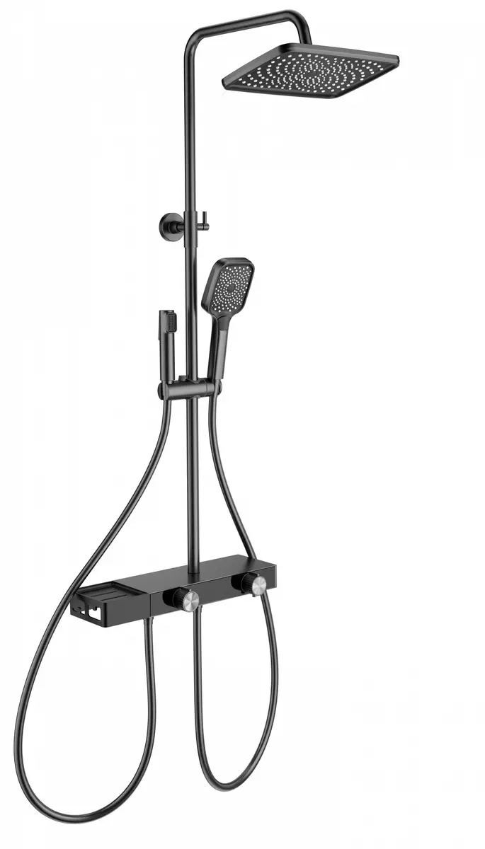 Душевая система Wonzon & Woghand Shelf WW-B4161-BGG (тёмный графит)