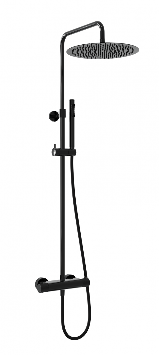 Душевая система Milleau Tissage ML8075BK.DT-GB (чёрный) с термостатом