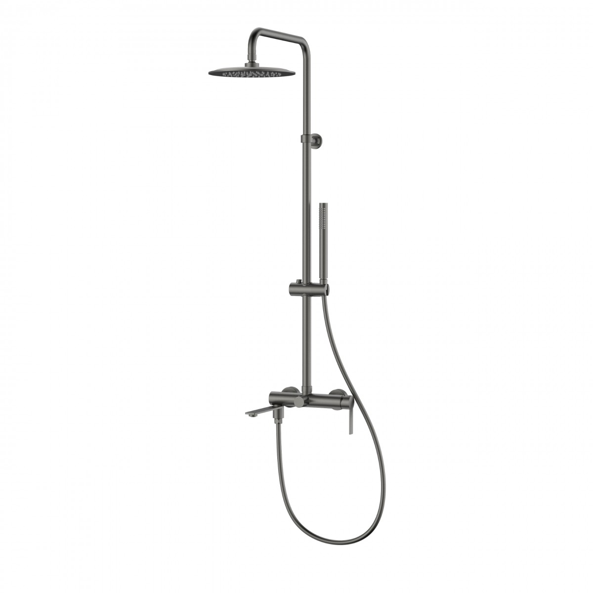 Душевая стойка Vincea Linea VSFS-4LN1GM (вороненая сталь)