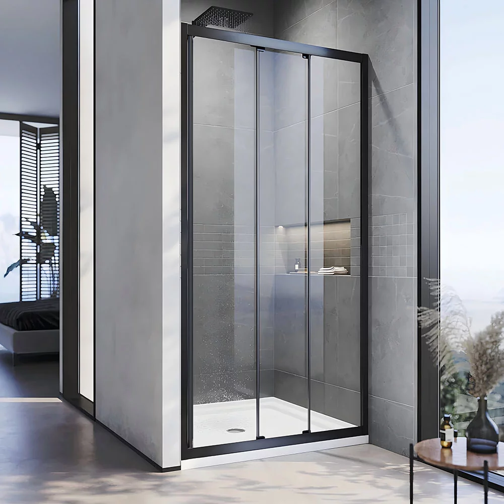 Душевая дверь Veconi VN-28B VN28B-120-01-C8 1200*1950 мм (чёрный матовый/прозрачное)