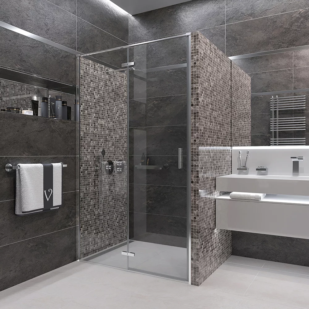 Душевая дверь Veconi VN-73 VN73-90-01-C4 900*1950 мм (хром/прозрачное)