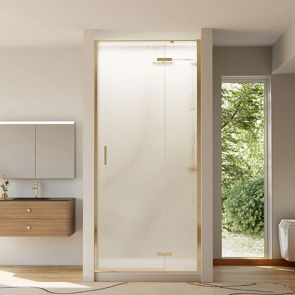 Душевая дверь Veconi VN-73RG/R VN73RG/R-90-06-C4 900*1950 мм (золото брашированное/дождь) R