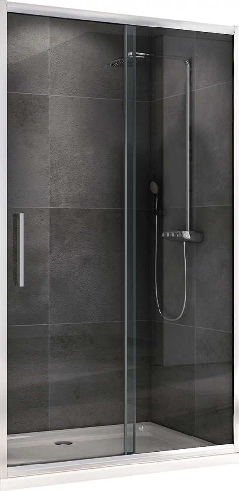 Душевая дверь Abber Schwarzer Diamant AG30100H 1000*1950 мм (хром/прозрачное)
