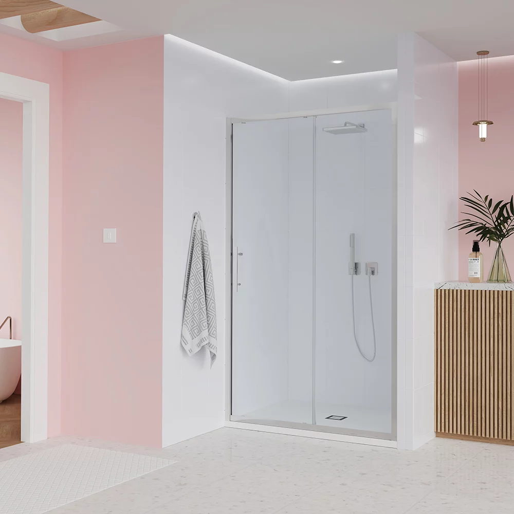 Душевая дверь Veconi Evo 100 CH E1-CH-120-01-C9 1200*1950 мм (хром/прозрачное)