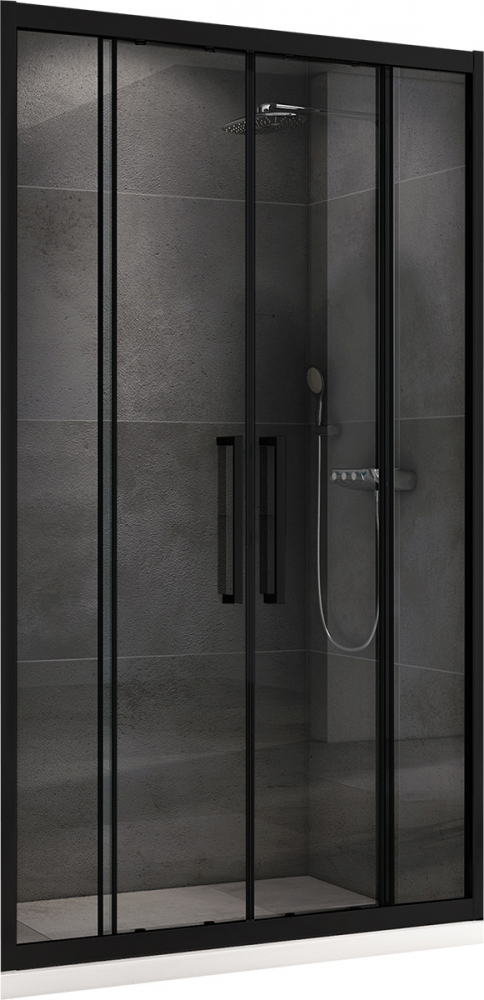 Душевая дверь Abber Schwarzer Diamant AG33140BH 1400*1950 мм (чёрный/прозрачное)
