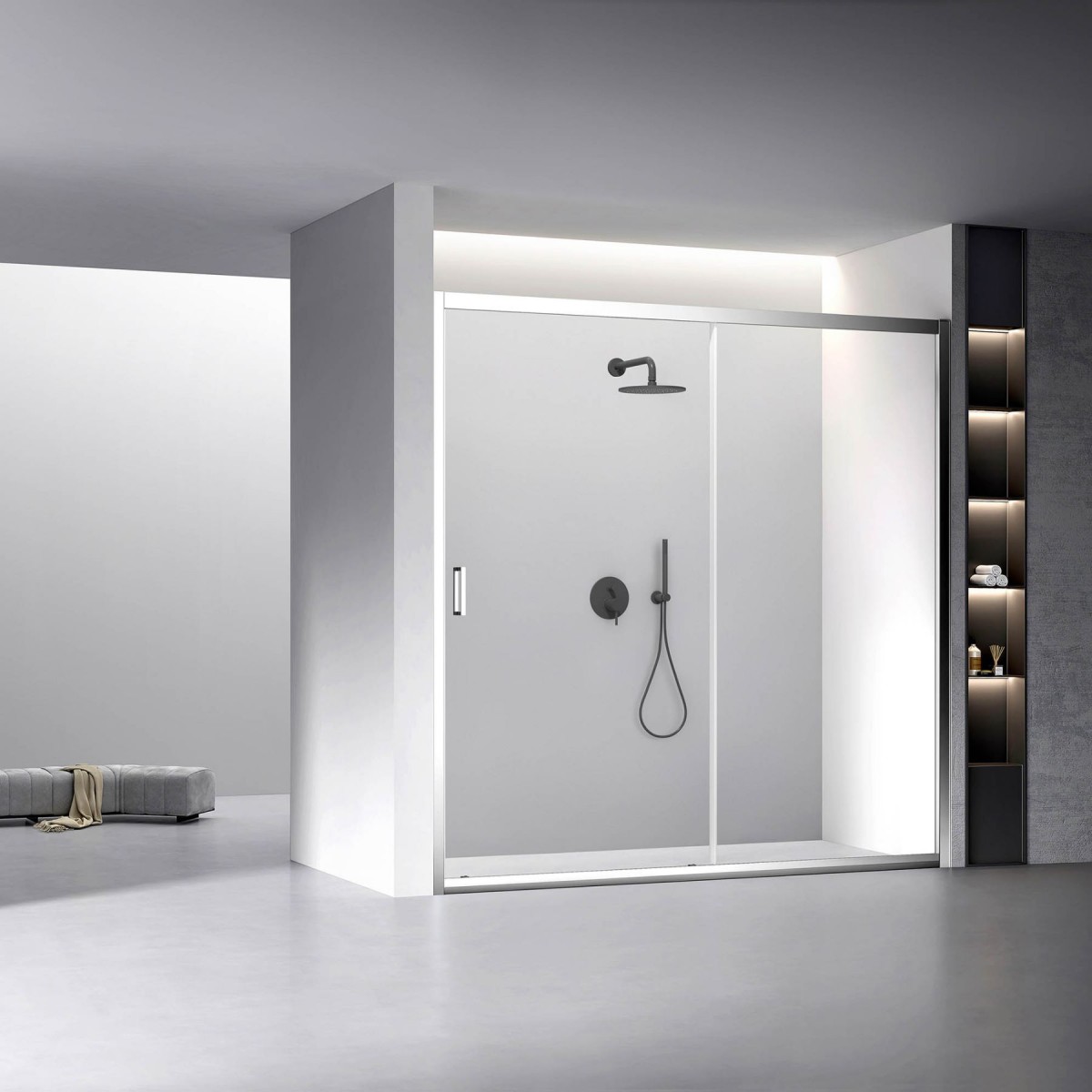 Душевая дверь Veconi VN-60 VN60-180-01-C5 1800*1950 мм (хром/прозрачное)