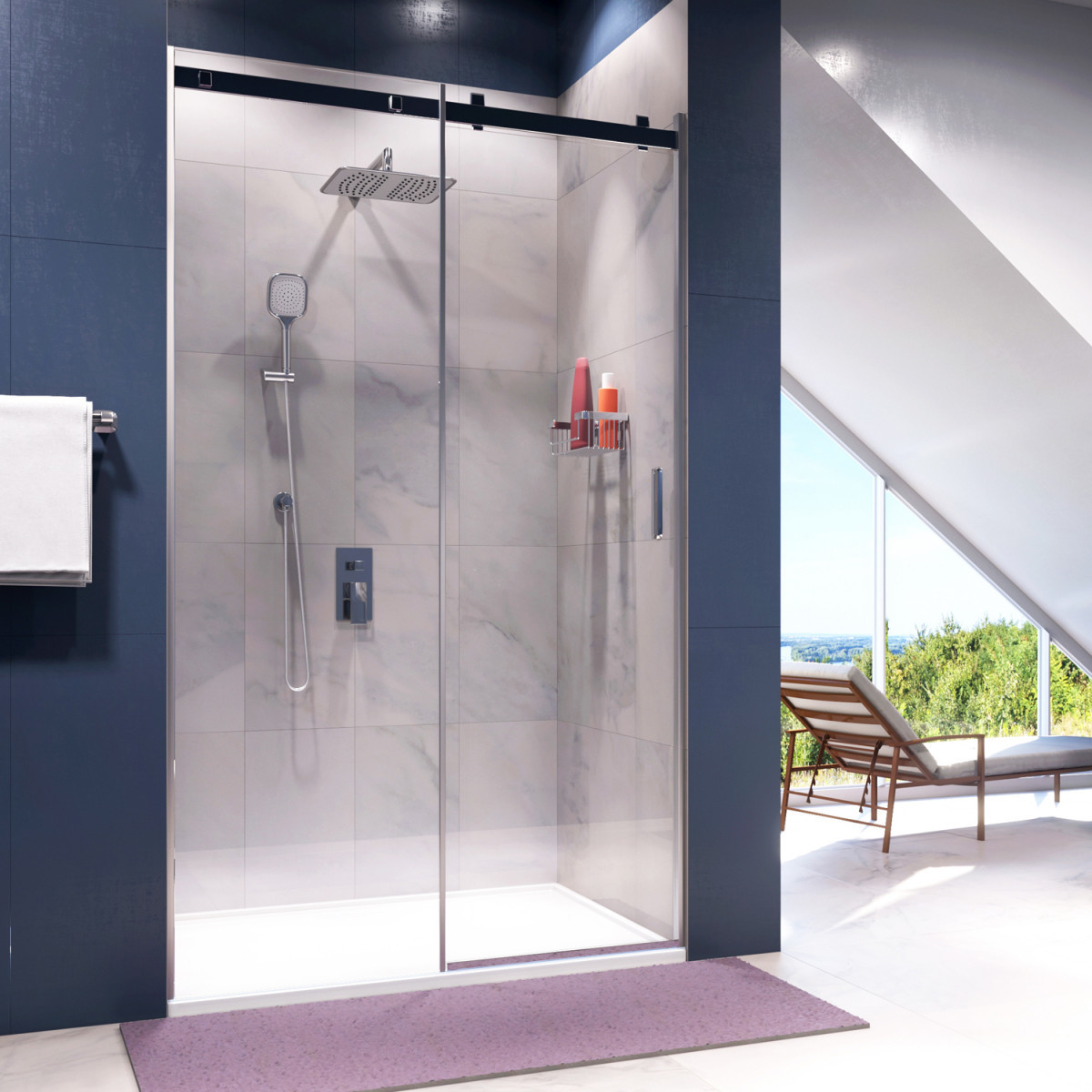Душевая дверь WasserKRAFT Alme 15R30  1300*2000 мм (хром/прозрачное)