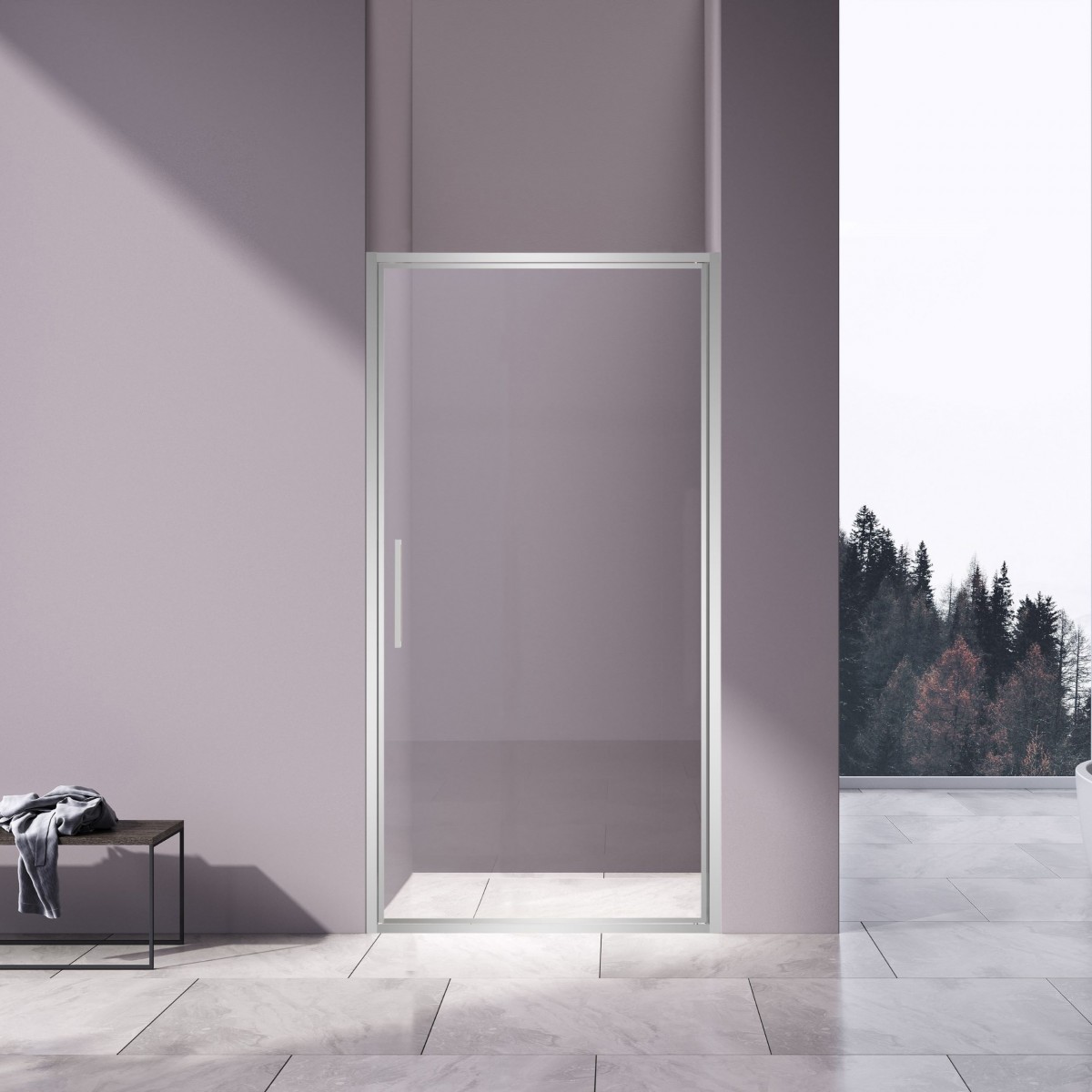 Душевая дверь Vincea Slim 8mm VDP-4SL900CL 900*1950 мм (хром/прозрачное)