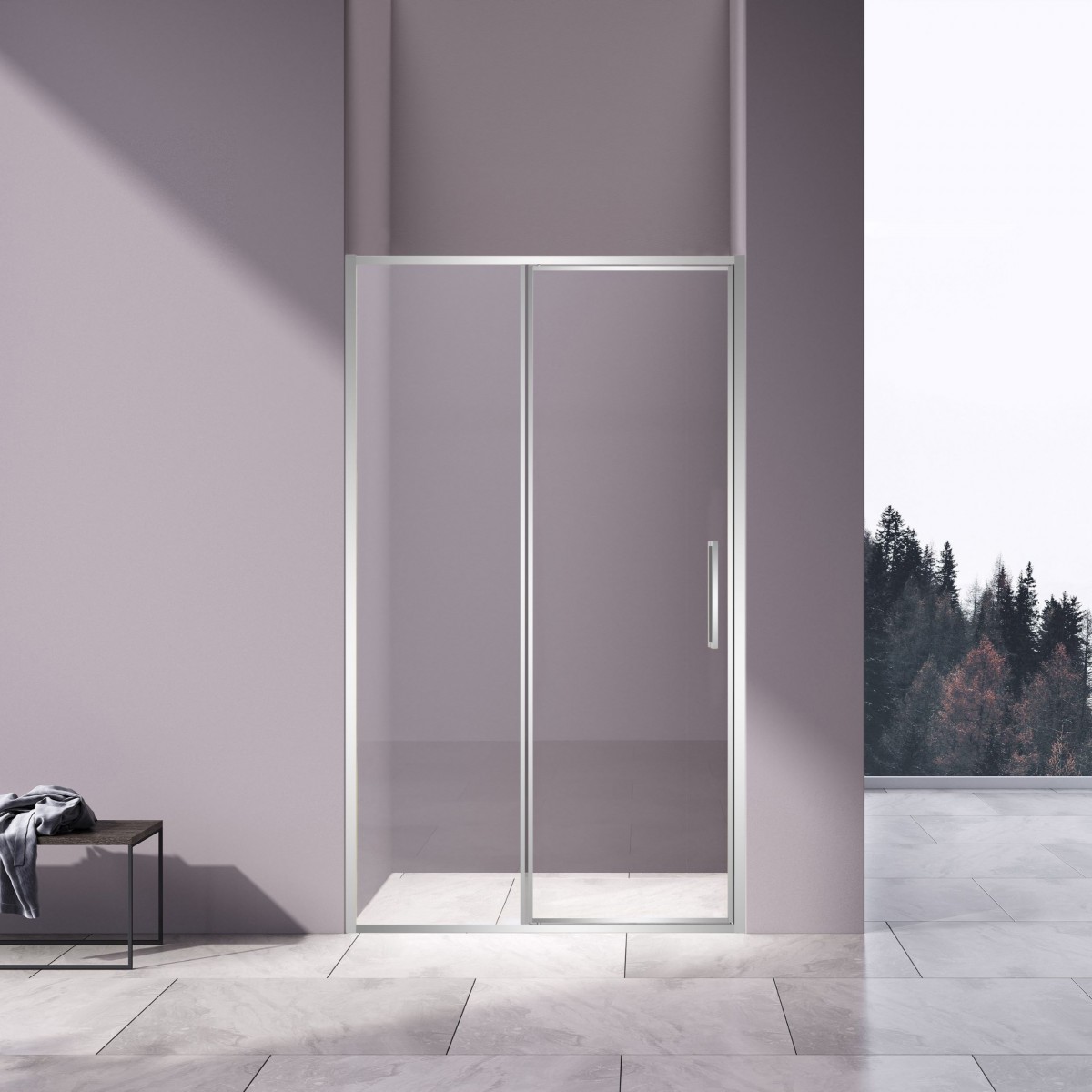 Душевая дверь Vincea Slim 8mm VDP-4SL120CL 1200*1950 мм (хром/прозрачное)