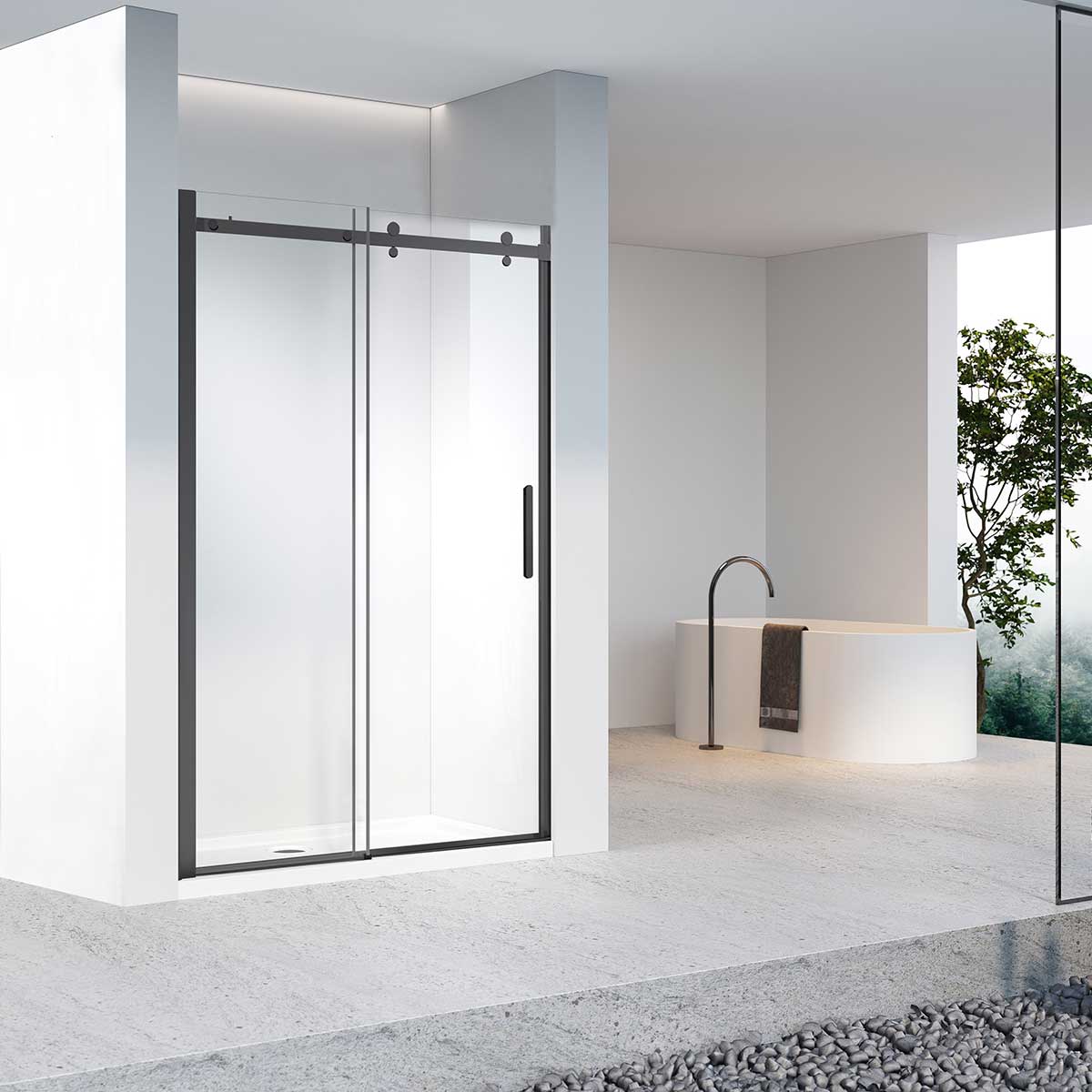 Душевая дверь Vincea Como-N VDS-4CN140CLB 1400*1950 мм (черный/прозрачное)