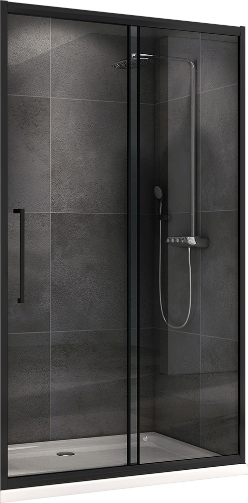 Душевая дверь Abber Schwarzer Diamant AG30120BH 1200*1950 мм (черный/прозрачное)