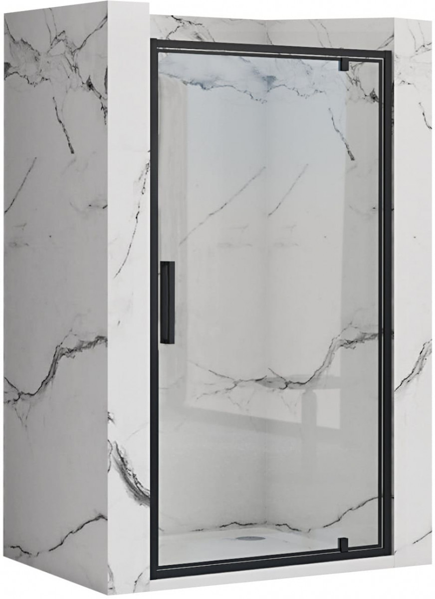 Душевая дверь Rea Rapid Swing REA-K6409 900*1950 мм (чёрный/прозрачное)