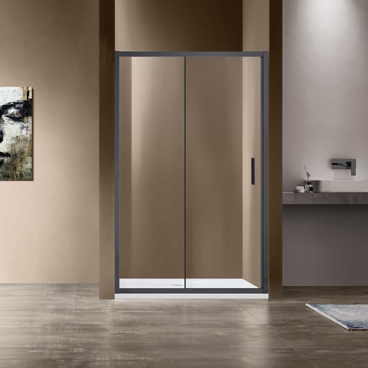 Душевая дверь Vincea Garda VDS-1G105CLGM 1050*1900 мм (вороненая сталь/прозрачное)