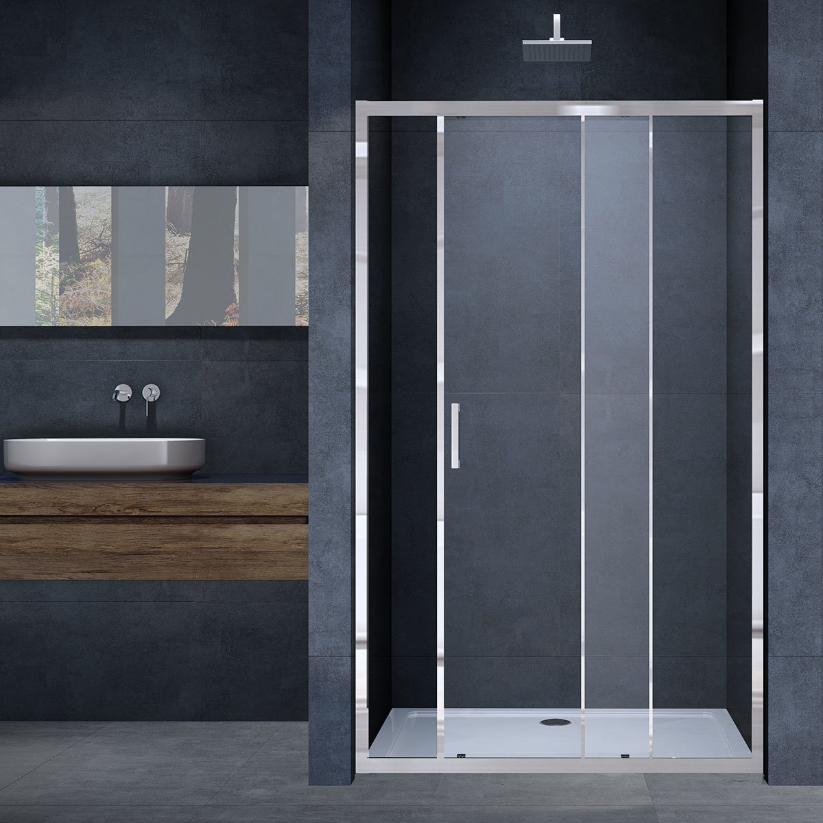 Душевая дверь Vincea Alpha VDS-3AL150CL 1500*1900 мм (хром/прозрачное)