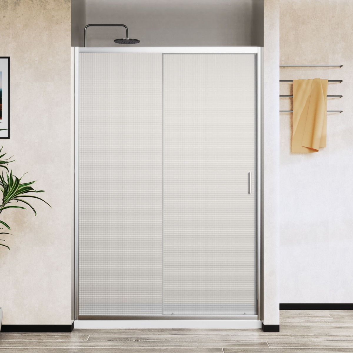 Душевая дверь Vincea City VDS-5CT130MT 1300*1950 мм (хром/рифленое)