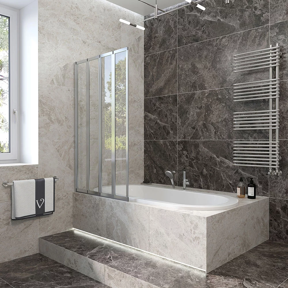 Шторка на ванну Veconi Palau PL74L-90-01-19C4 900*1500 мм (хром/прозрачное) L