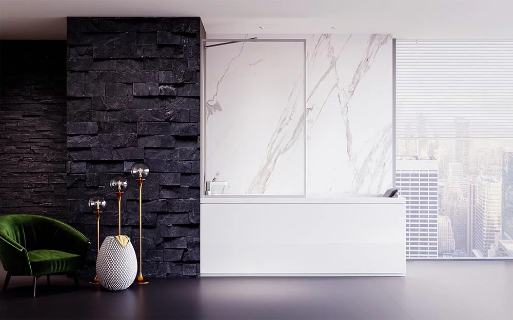 Шторка на ванну Veconi Palau PL85-80-01-C8 800*1500 мм (хром/прозрачное)