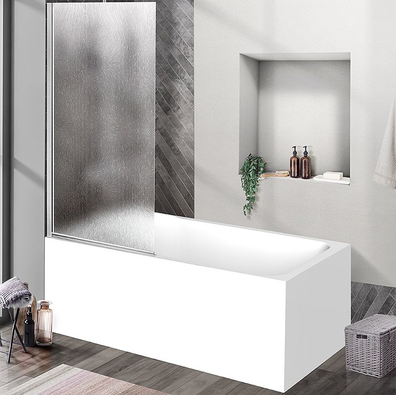 Шторка на ванну BelBagno UNO-V-1-90/150-CH-CR 900*1500 мм (хром/рифленое)