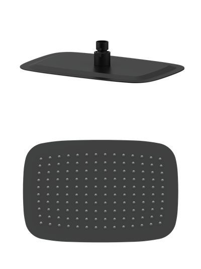 Верхний душ Wonzon & Woghand WW-88DP03-MB 300*200 мм (чёрный матовый)