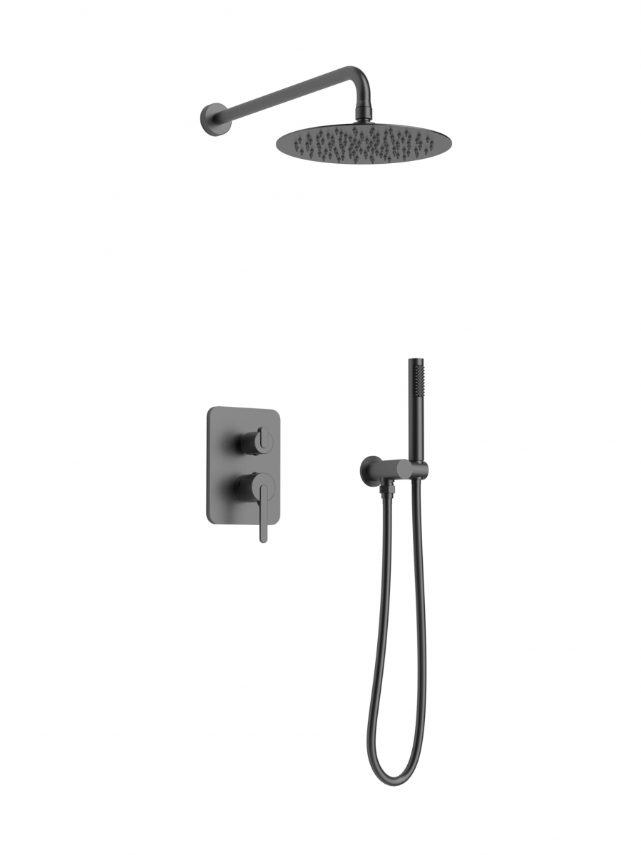 Встраиваемая душевая система Altrobagno Ricco ALTROBAGNOUnione040108GM (оружейная сталь матовая)