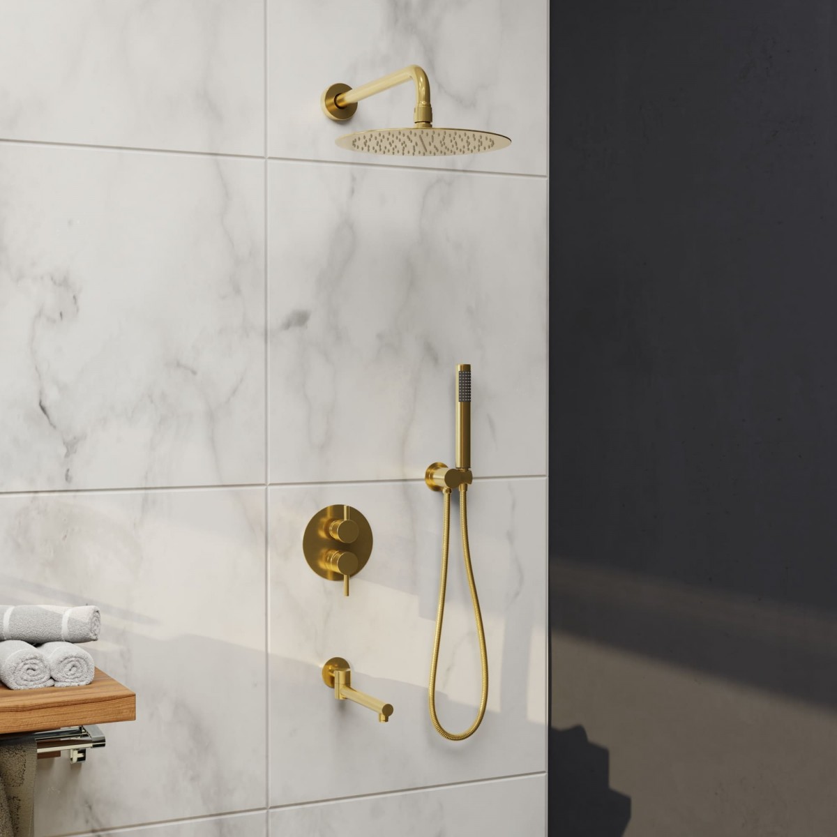 Встраиваемая душевая система RGW Shower Panels SP-55Gb 51140855-06 (золото матовое)