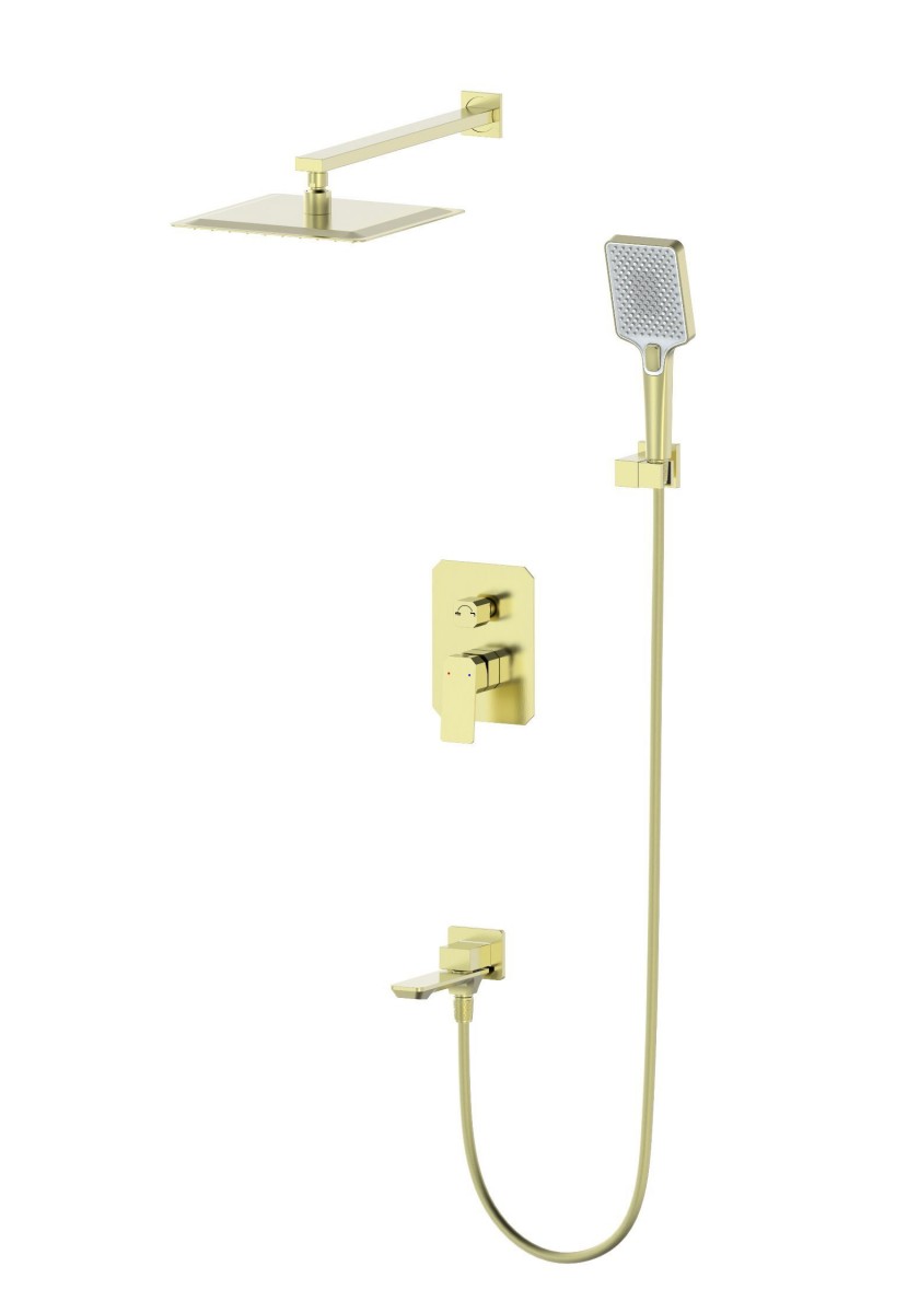 Встраиваемая душевая система Wonzon & Woghand DIAMOND 2.0 WW-88939011-BG (брашированное золото)
