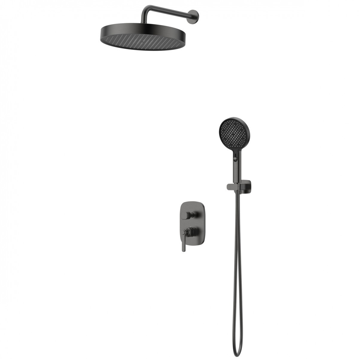 Встраиваемая душевая система Vincea Legacy VSFW-5LE0GM (вороненая сталь)